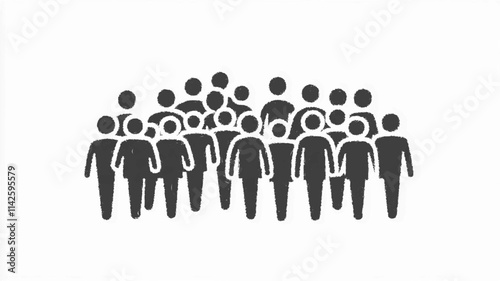 People crowd icons representing groups, communities, and teams for various uses. Vector icon 