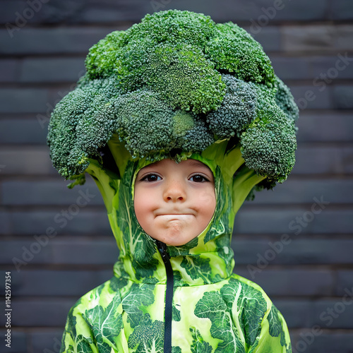 Wallpaper Mural A cute kid dressed like a brocoli  Torontodigital.ca