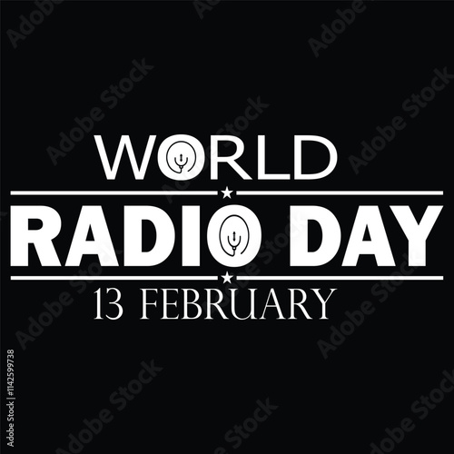 World radio day t-shirt design vector banner design 