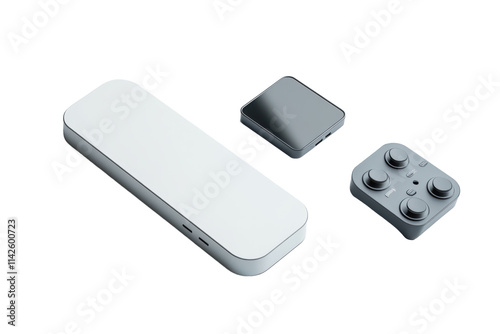 Compact Streaming Device for High-Quality Entertainment Isolated on Transparent Background. photo