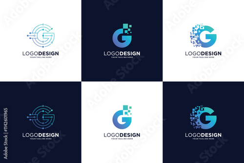 Creative Letter G tech logo design collection