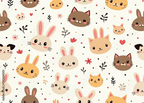 seamless pattern with flowers