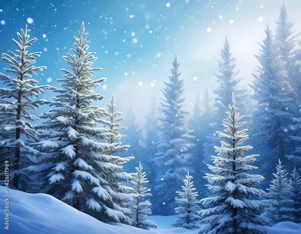 Naklejka premium Winter background