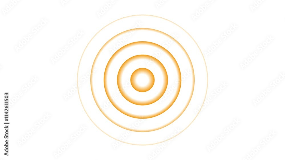 Abstract Lighting radio Wave Diffusion Animation, Circle Looping Animation,