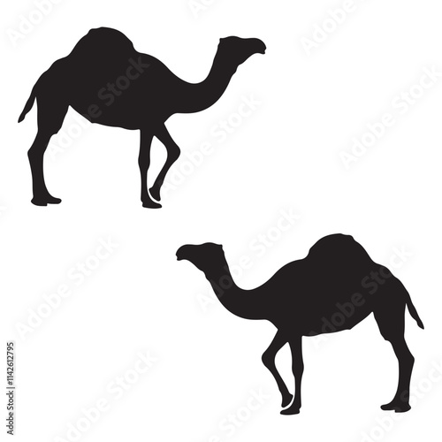 Camel Silhouette, Camel Vector Silhouette, Camel cartoon Silhouette, Camel illustration, Camel icon Silhouette, Camel Silhouette illustration