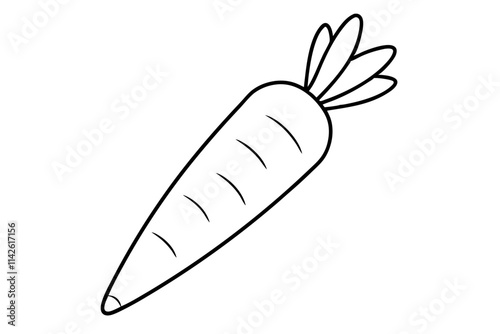  a carrot line art vector illustration