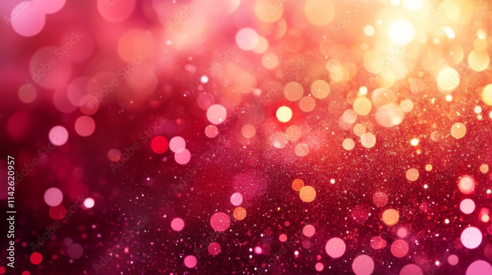 Abstract Red and Gold Bokeh Background Lights Sparkle Abstract Red and Gold Bokeh Background Lights Sparkle