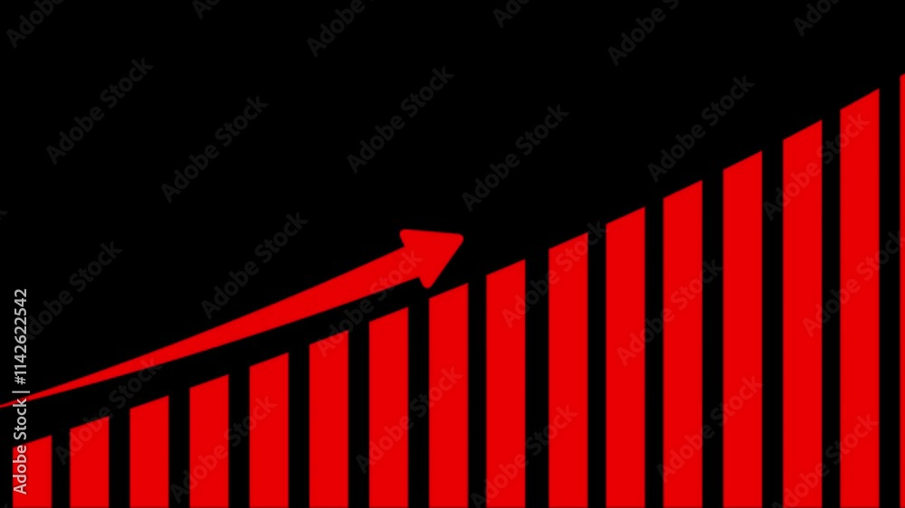 Graph chart showing marketing sales profit increasing. business graph showing success and profit concept. future target success plan business.Business growth infographic animation, business graph