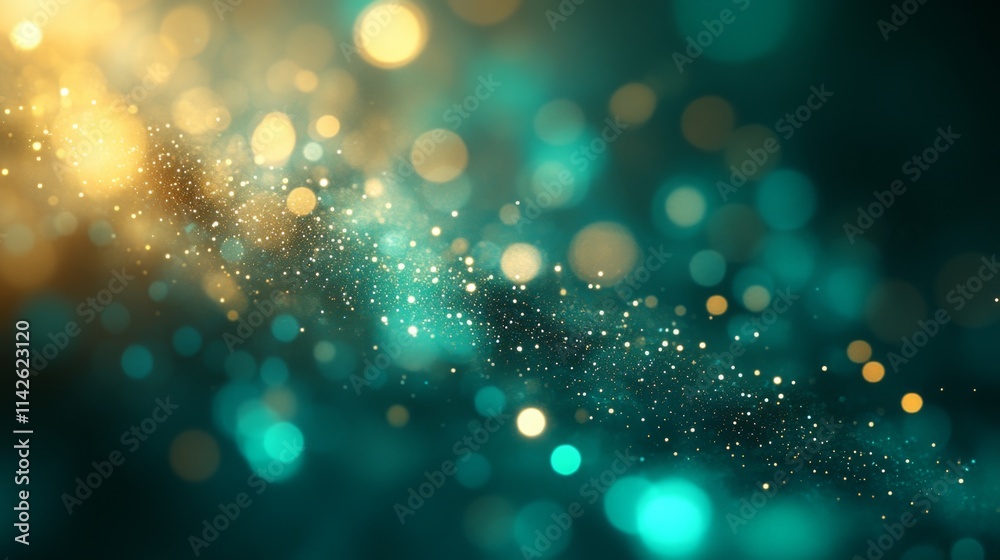 Abstract Teal and Gold Glitter Background Abstract Teal and Gold Glitter Background