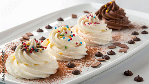 Whipped Cream Tubes with Toppings