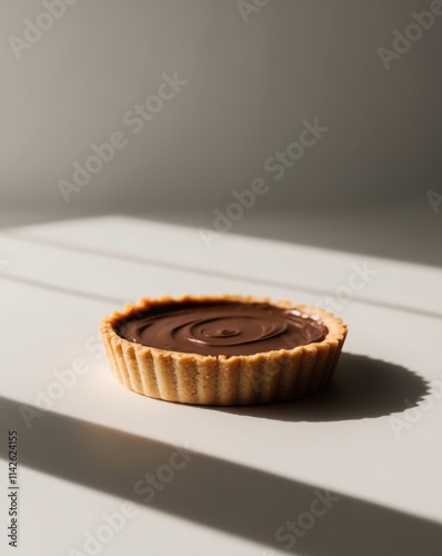 Decadent Chocolate Peanut Butter Tart Slice photo