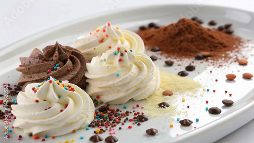 Whipped Cream Tubes with Toppings