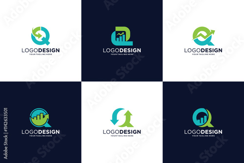 Letter Q Financial Logo Design Collection