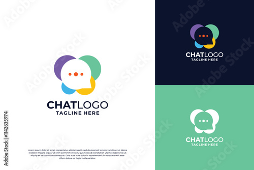 Unique chat logo design inspiration