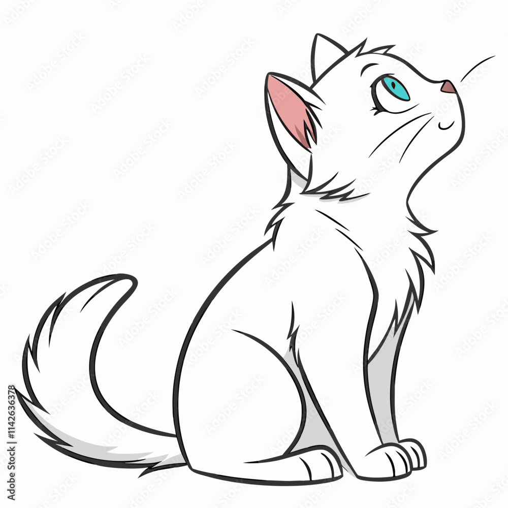 Fototapeta premium illustration of a cat