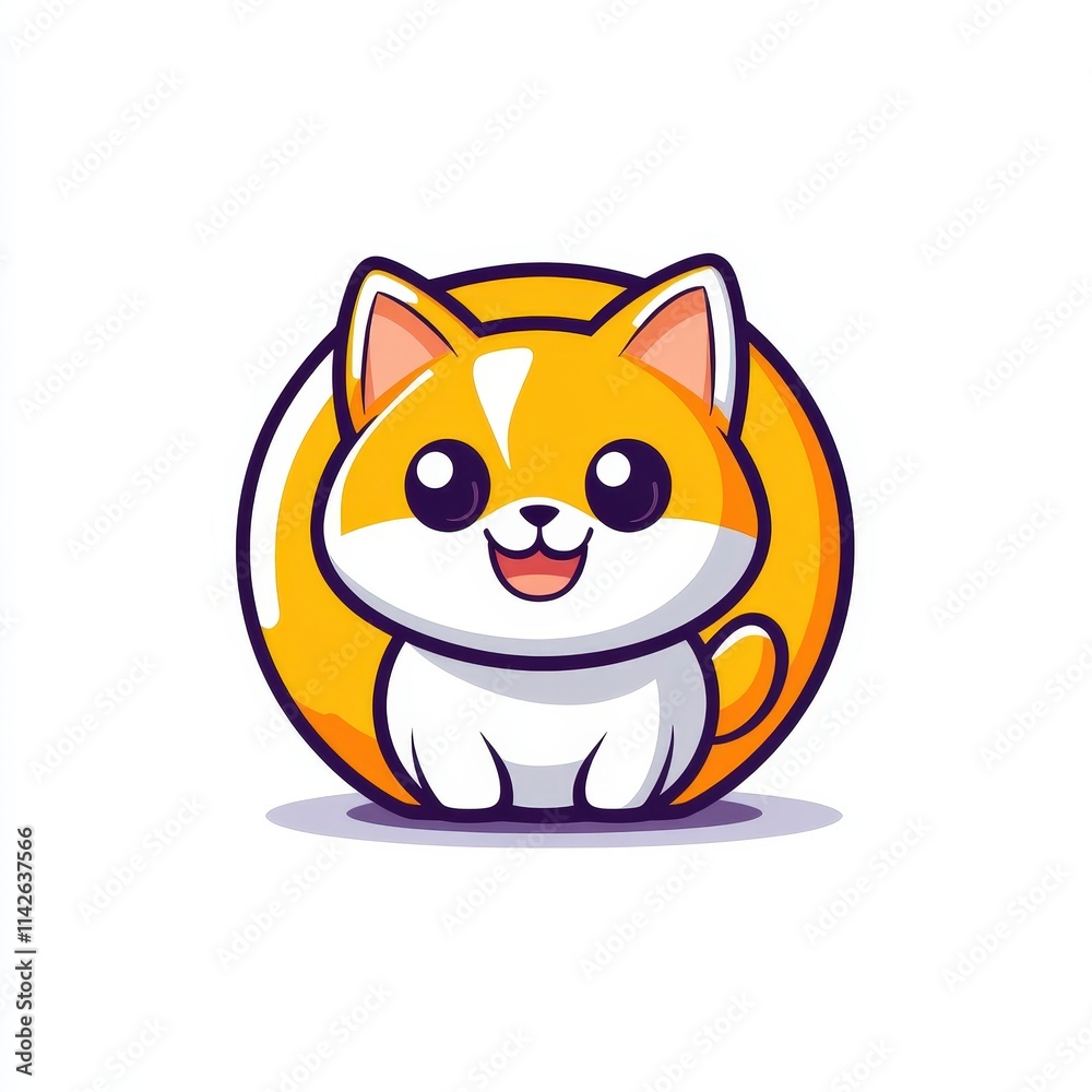 Cheerful Cartoon Cat with Bright Eyes and a Playful Smile Surrounded by Colorful Elements Bringing Joy and Whimsy to a Fun and Lighthearted Scene Cheerful Cartoon Cat with Bright Eyes and a Playful Smile Surrounded by Colorful Elements Bringing Joy and Whimsy to a Fun and Lighthearted Scene