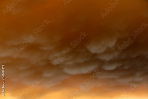 RED SUNLIGHT - COVERED BY FIRE SMOKE AROUND THE PORTUGAL