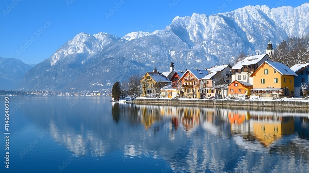 Fototapeta premium Winter in the alpine village