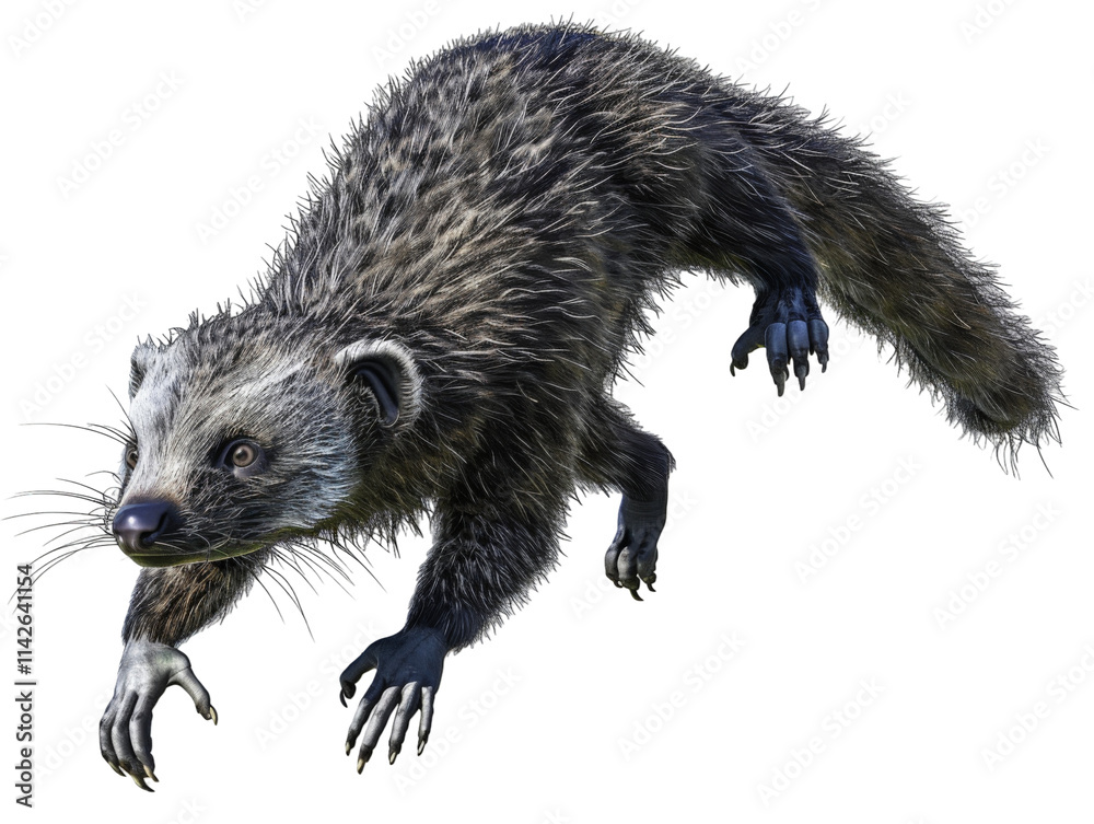 Obraz premium Close-Up of a Playful Animal with Thick Fur in Natural Habitat
