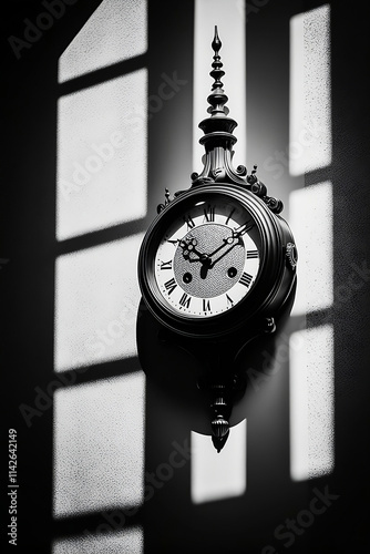 Clock vintage photography black and white