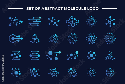 Set of molecule logo design