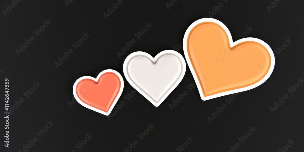 Brighten up your Valentine's Day with a delightful set of heart stickers, featuring a range of colors ideal for crafts, cards, and festive decorations Brighten up your Valentine's Day with a delightful set of heart stickers, featuring a range of colors ideal for crafts, cards, and festive decorations