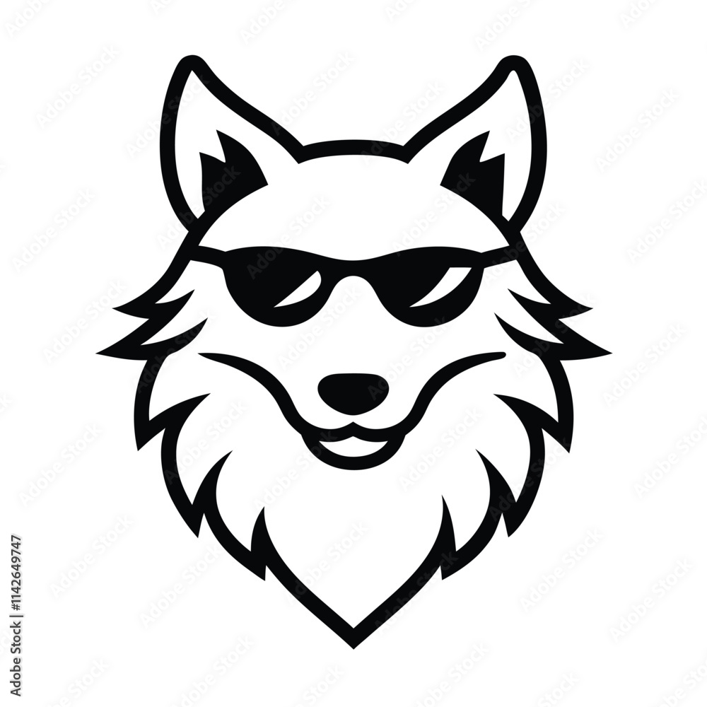 Obraz premium a dog illustration, white background,