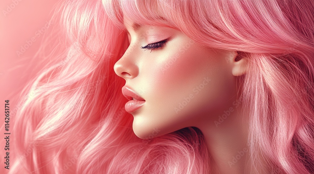 A close-up portrait of a beautiful european woman with long hair and make-up . Haircare, beauty and cosmetics concept. A close-up portrait of a beautiful european woman with long hair and make-up . Haircare, beauty and cosmetics concept.