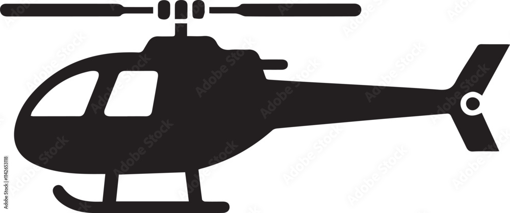 helicopter silhouette vector graphic, copter icon vector illustration helicopter silhouette vector graphic, copter icon vector illustration