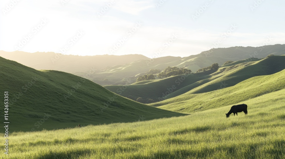 Obraz premium Grazing in Open Grasslands of National Park