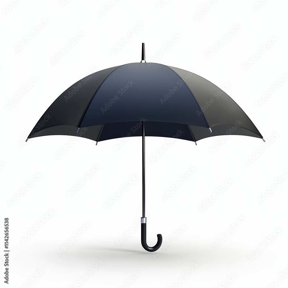 3D icon of an open umbrella indoors, minimalistic and isolated on a pure white background, symbolizing the superstitions surrounding Friday the 13th 3D icon of an open umbrella indoors, minimalistic and isolated on a pure white background, symbolizing the superstitions surrounding Friday the 13th