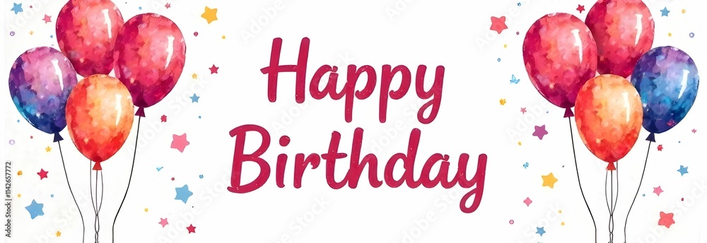 This is a joyful birthday card featuring a delightful balloons
