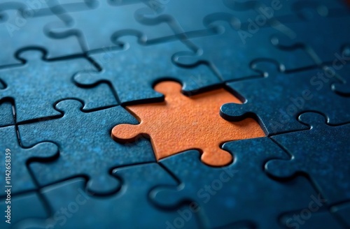 Missing puzzle piece concept for problem solving and teamwork