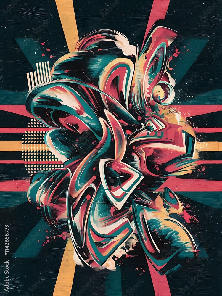 Obraz premium Abstract avangarde retro background