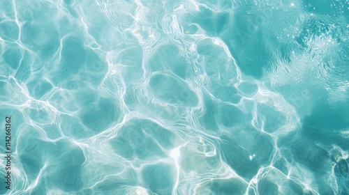 Fototapeta Naklejka Na Ścianę i Meble -  Ethereal abstract blue color water wave surface, pure natural swirl pattern texture, background photography.