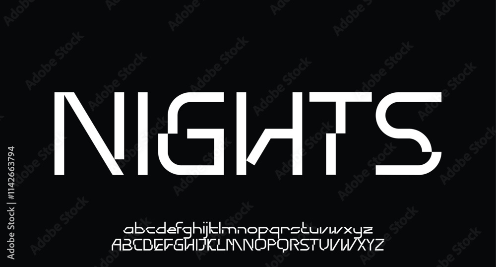 Technology typography alphabet fonts with bold style. Vector illustration and tech font. Abstract minimal modern sport, simple, fashion, digital, future creative alphabet font.
Technology typography alphabet fonts with bold style. Vector illustration and tech font. Abstract minimal modern sport, simple, fashion, digital, future creative alphabet font.