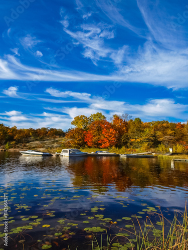 Autumn on the shore of Lake Huron, a beautiful autumn landscape photo