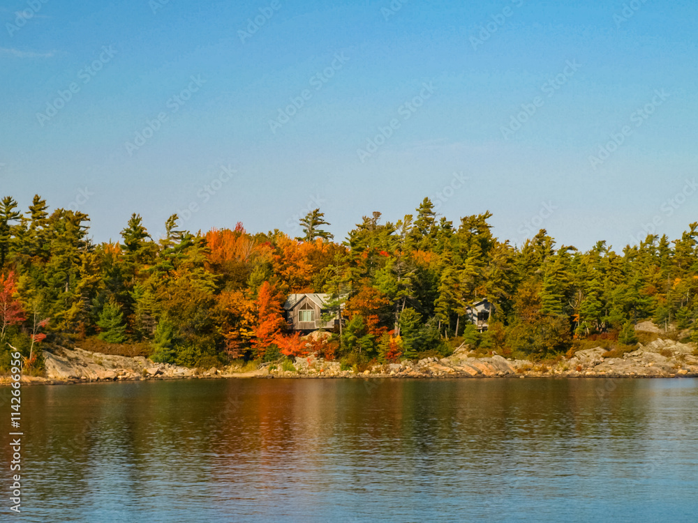 Autumn on the shore of Lake Huron, a beautiful autumn landscape Autumn on the shore of Lake Huron, a beautiful autumn landscape