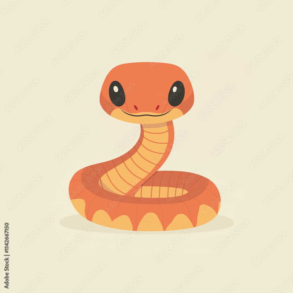 Fototapeta premium Cute Little Snake New Year Symbol