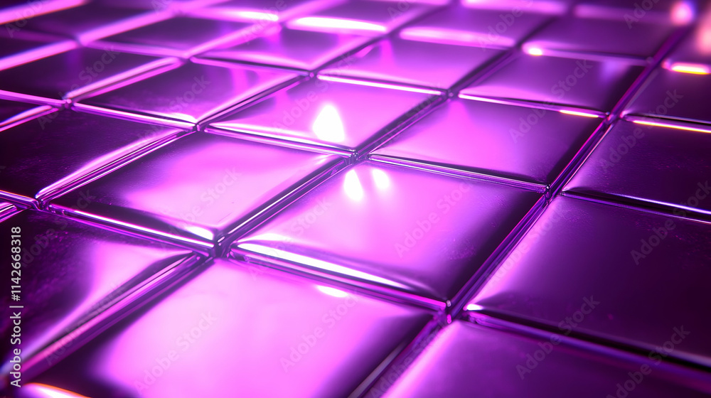 Purple Metallic Cubes 3D Abstract Background Purple Metallic Cubes 3D Abstract Background