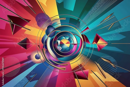 Abstract colorful background futuristic shapes vector illustration eps 10