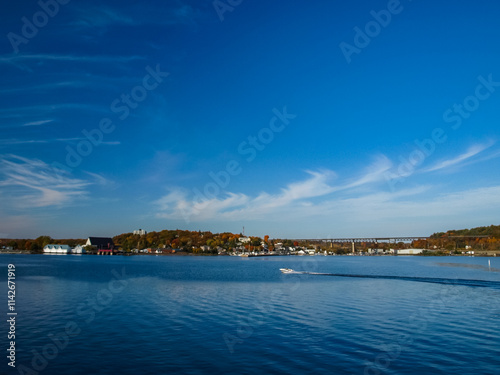 Autumn landscape on Lake Huron photo