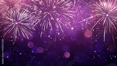 Wallpaper Mural Purple fireworks with sparkles and glitter background Torontodigital.ca