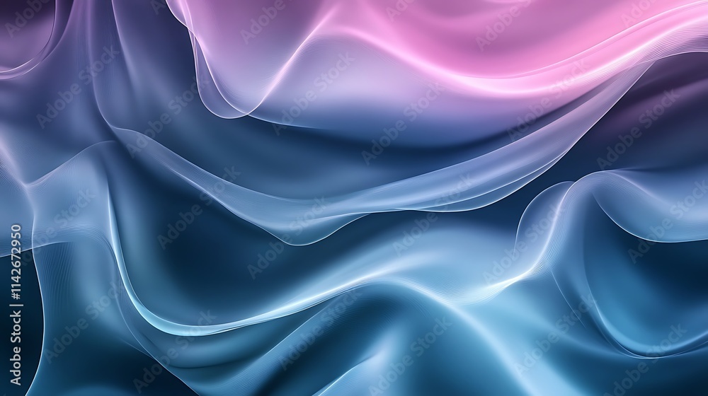 Obraz premium Abstract Blue Pink Wave Pattern Design