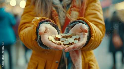 Closeup Photo of Hands Holding Coins