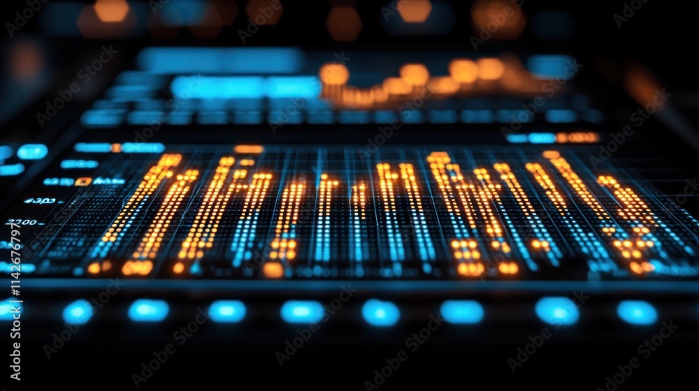 Futuristic Digital Audio Workstation Interface