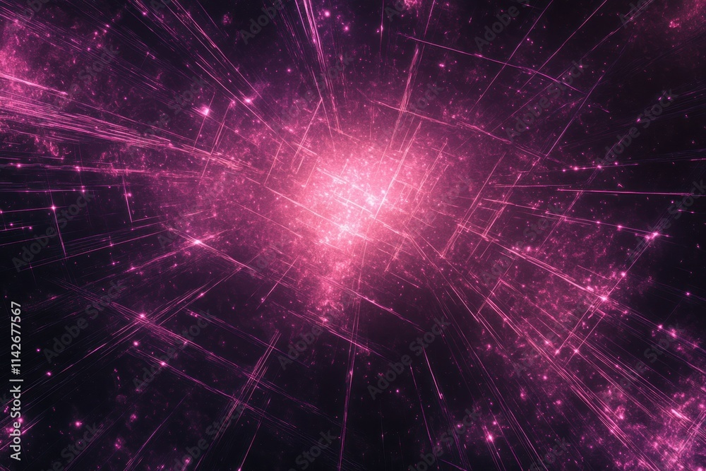 Vibrant Abstract Explosion of Light in Cosmic Space with Pink Hues and Dynamic Energy Lines Creating a Futuristic and Ethereal Atmosphere Vibrant Abstract Explosion of Light in Cosmic Space with Pink Hues and Dynamic Energy Lines Creating a Futuristic and Ethereal Atmosphere