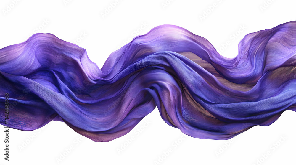 Purple Fabric Flowing Abstract 3D Illustration Purple Fabric Flowing Abstract 3D Illustration