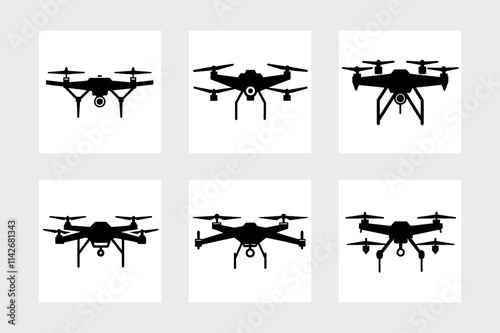 Drone icon vector art illustration.