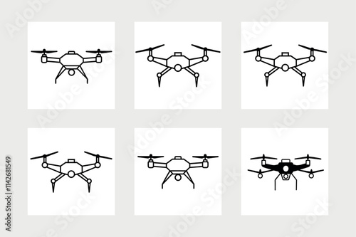 Drone icon vector art illustration.